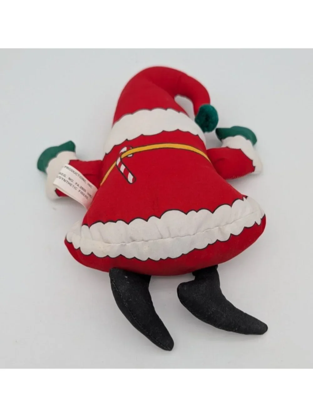 Vintage plush silly goofy Santa Claus christmas home decor star 1989